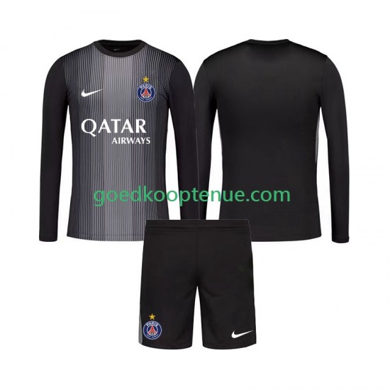Thuis Tenue van Paris Saint-Germain Keepersshirt Kind 2-13 jaar 2025-26 Lange Mouw