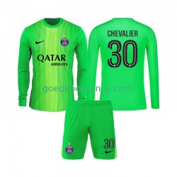 Uit Tenue van Paris Saint-Germain Keepersshirt Lucas Chevalier 30 Kind 2-13 jaar 2025-26 Lange Mouw