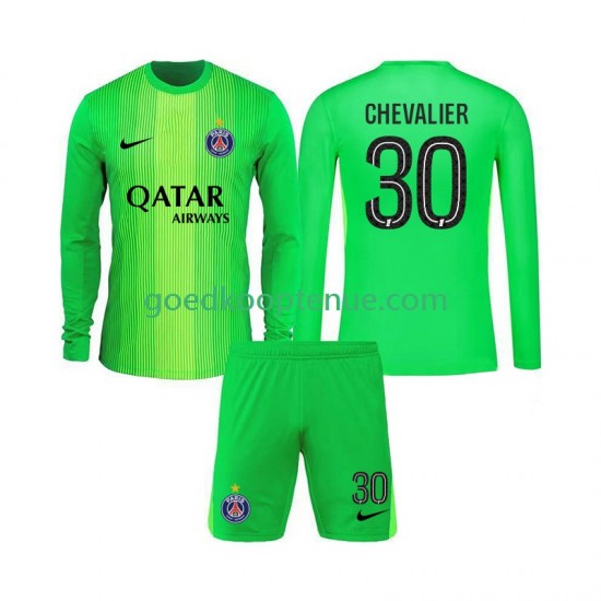 Uit Tenue van Paris Saint-Germain Keepersshirt Lucas Chevalier 30 Kind 2-13 jaar 2025-26 Lange Mouw