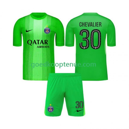Uit Tenue van Paris Saint-Germain Keepersshirt Lucas Chevalier 30 Kind 2-13 jaar 2025-26 Korte Mouw