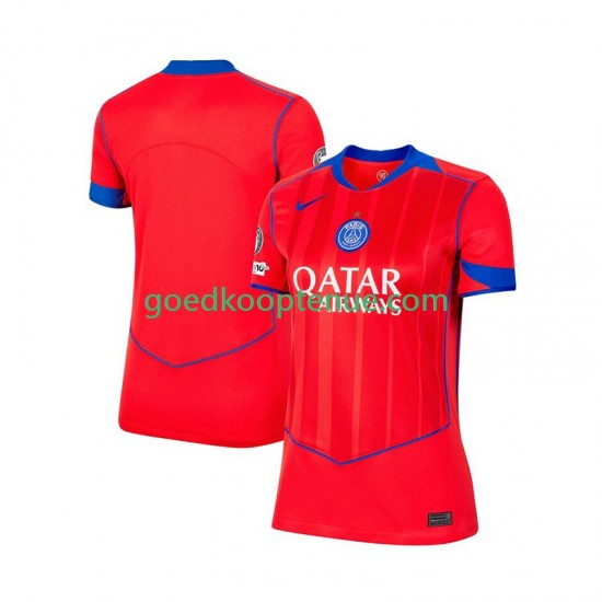 3de Tenue van Paris Saint-Germain Dames 2025-26 Korte Mouw