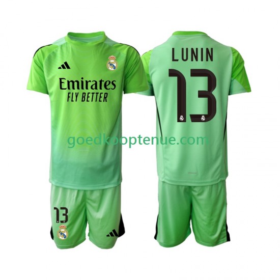 Uit Tenue van Real Madrid Keepersshirt Andriy Lunin 13 Kind 2-13 jaar 2025-26 Korte Mouw