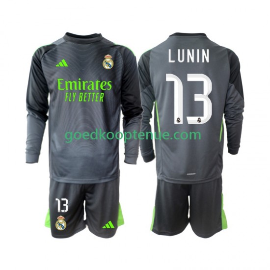 3de Tenue van Real Madrid Keepersshirt Andriy Lunin 13 Kind 2-13 jaar 2025-26 Lange Mouw