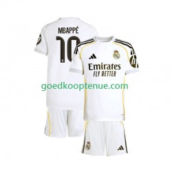 Thuis Tenue van Real Madrid Kylian Mbappe 10 Kind 2-13 jaar 2025-26 Korte Mouw