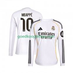 Thuis Tenue van Real Madrid Kylian Mbappe 10 Heren 2025-26 Lange Mouw
