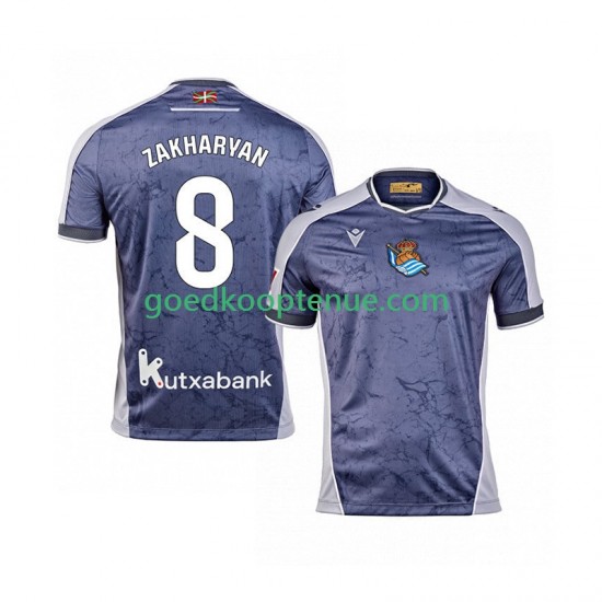 Uit Tenue van Real Sociedad Arsen Zakharyan 8 Heren 2025-26 Korte Mouw Uit Tenue van Real Sociedad Arsen Zakharyan 8 Heren 2025-26 Korte Mouw