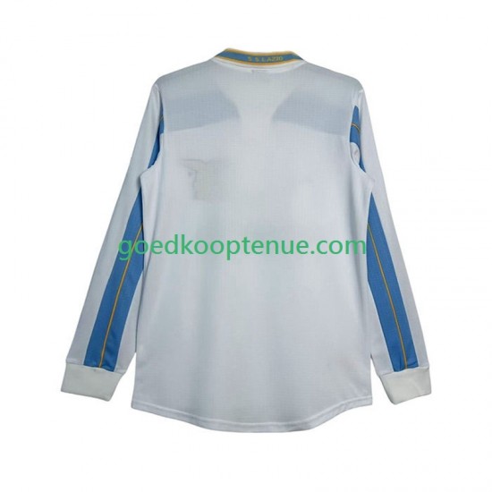Uit Retro Tenue van SS Lazio 2000 Heren 1999 Lange Mouw