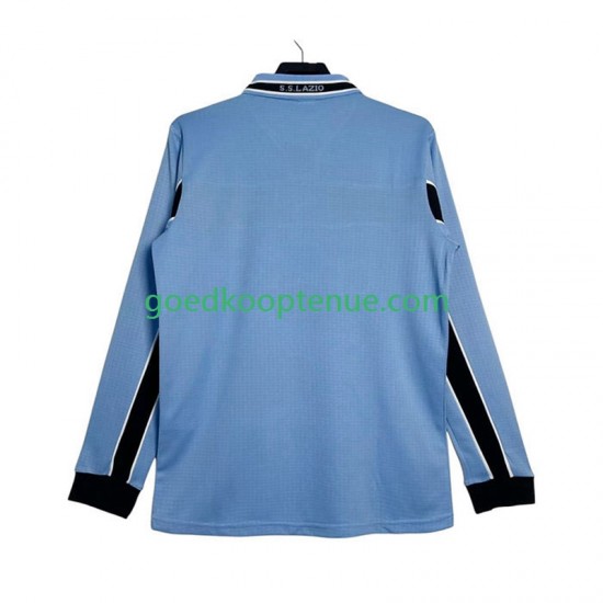 Thuis Retro Tenue van SS Lazio Heren 1998 1999 Lange Mouw