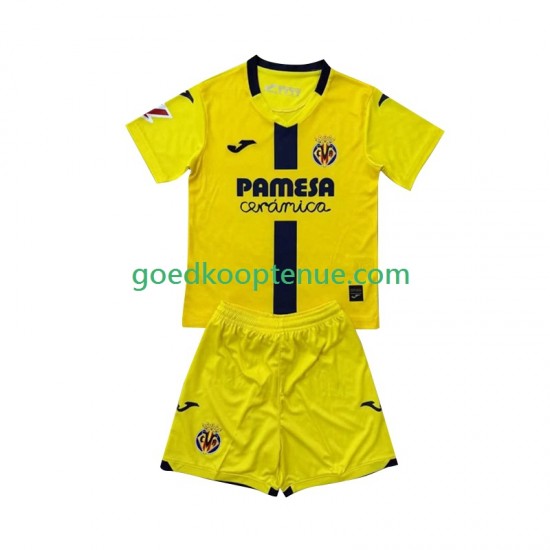 Thuis Tenue van Villarreal CF Kind 2-13 jaar 2025-26 Korte Mouw