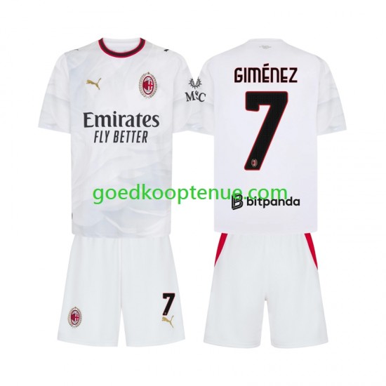 Uit Tenue van AC Milan Gimenez 7 Kind 2-13 jaar 2026-27 Korte Mouw