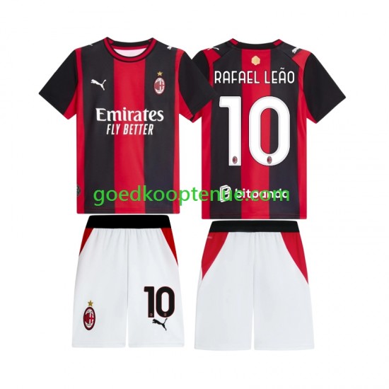 Thuis Tenue van AC Milan Rafael Leao 10 Kind 2-13 jaar 2026-27 Korte Mouw