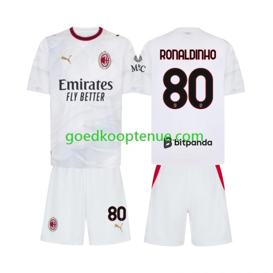 Uit Tenue van AC Milan Ronaldinho 80 Kind 2-13 jaar 2026-27 Korte Mouw