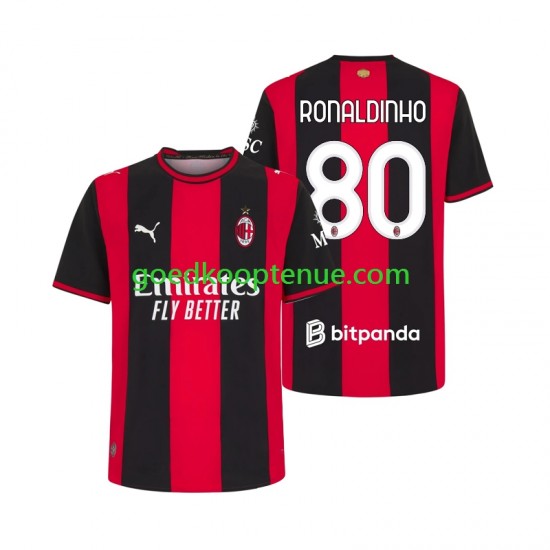 Thuis Tenue van AC Milan Ronaldinho 80 Heren 2026-27 Korte Mouw