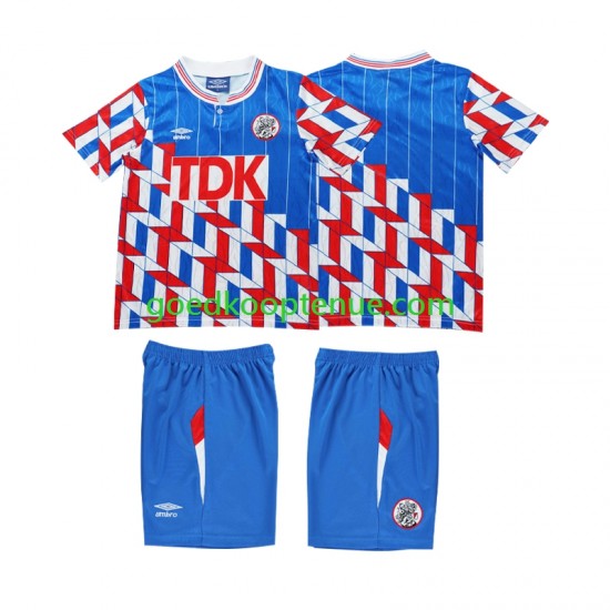 Uit Retro Tenue van AFC Ajax 1989 1990 Kind 2-13 jaar Lange Mouw