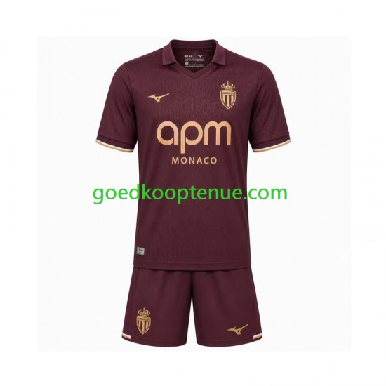 Uit Tenue van AS Monaco Kind 2-13 jaar 2026-27 Korte Mouw
