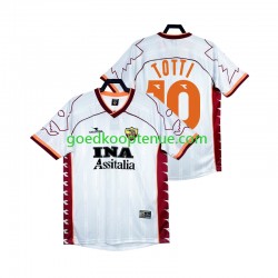 Uit Retro Tenue van AS Roma Totti 10 2000 Heren 1999 Korte Mouw