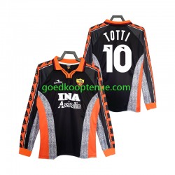 3de Retro Tenue van AS Roma Totti 10 Heren 1998 1999 Lange Mouw
