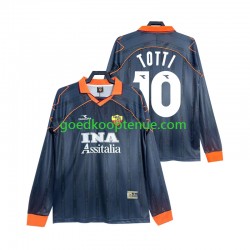 3de Retro Tenue van AS Roma Totti 10 2000 Heren 1999 Lange Mouw