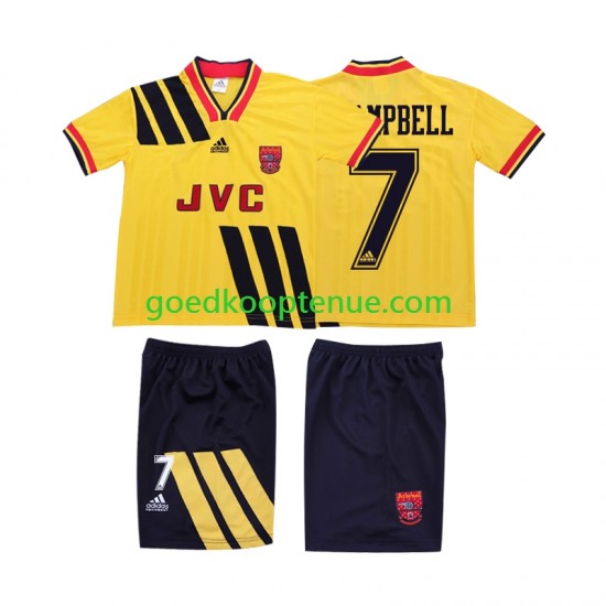 Uit Retro Tenue van Arsenal CAMPBELL 7 1993 Kind 2-13 jaar 1994 Korte Mouw