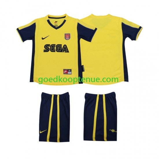 Uit Retro Tenue van Arsenal 2000 2001 Kind 2-13 jaar Korte Mouw