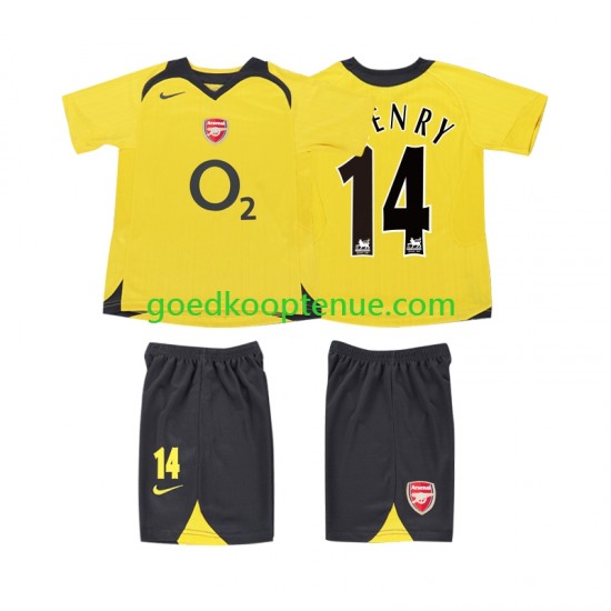 Uit Retro Tenue van Arsenal Thierry Henry 14 2005 Kind 2-13 jaar 2006 Korte Mouw