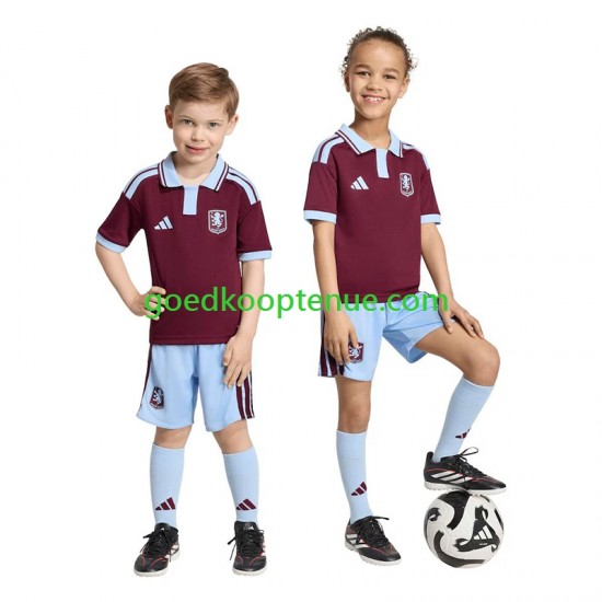 Thuis Tenue van Aston Villa Kind 2-13 jaar 2026-27 Korte Mouw