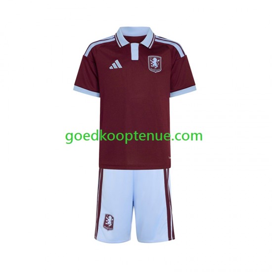 Thuis Tenue van Aston Villa Kind 2-13 jaar 2026-27 Korte Mouw