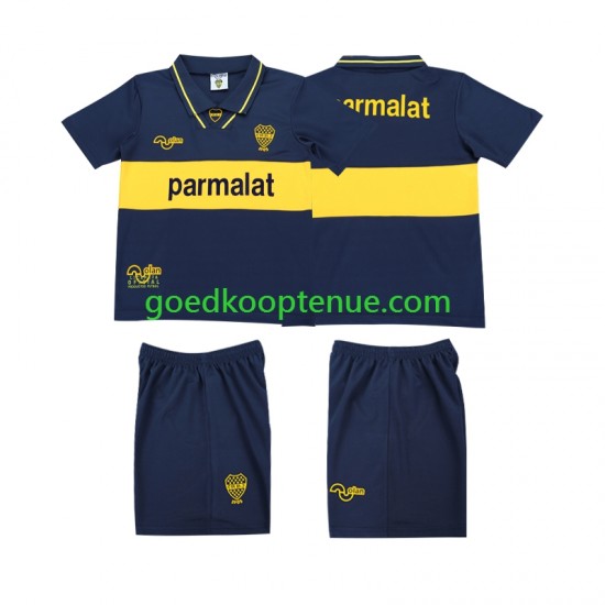 Thuis Retro Tenue van CA Boca Juniors 1993 1995 Kind 2-13 jaar Korte Mouw