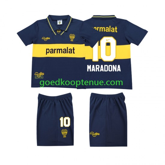 Thuis Retro Tenue van CA Boca Juniors MARADONA 10 1993 1995 Kind 2-13 jaar Korte Mouw