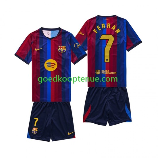 Thuis Tenue van FC Barcelona Ferran Torres 7 Kind 2-13 jaar 2026-27 Korte Mouw