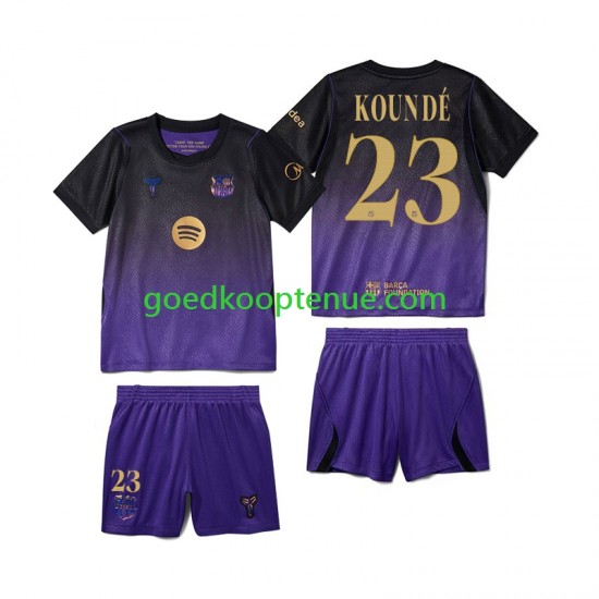 Uit Tenue van FC Barcelona Jules Kounde 23 Kind 2-13 jaar 2026-27 Korte Mouw