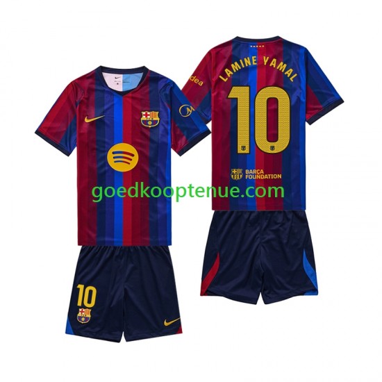Thuis Tenue van FC Barcelona Lamine Yamal 10 Kind 2-13 jaar 2026-27 Korte Mouw
