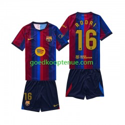Thuis Tenue van FC Barcelona Rodri 16 Kind 2-13 jaar 2026-27 Korte Mouw
