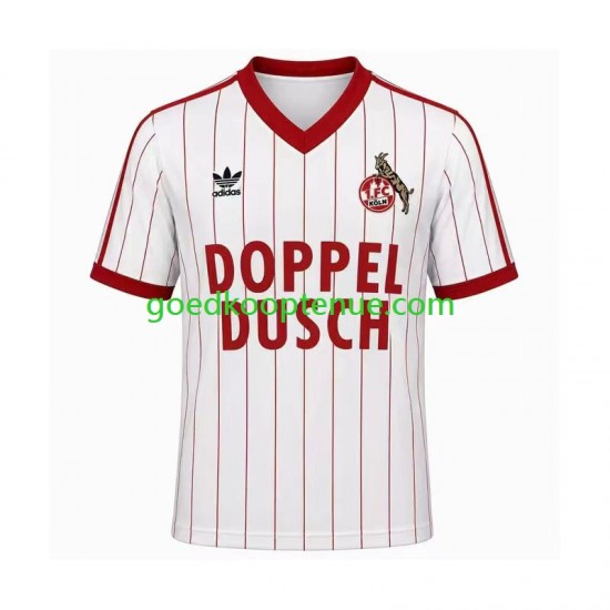 Thuis Retro Tenue van FC Köln 1982 1983 Heren Korte Mouw