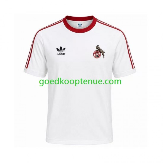 Thuis Retro Tenue van FC Köln 1986 1987 Heren Korte Mouw