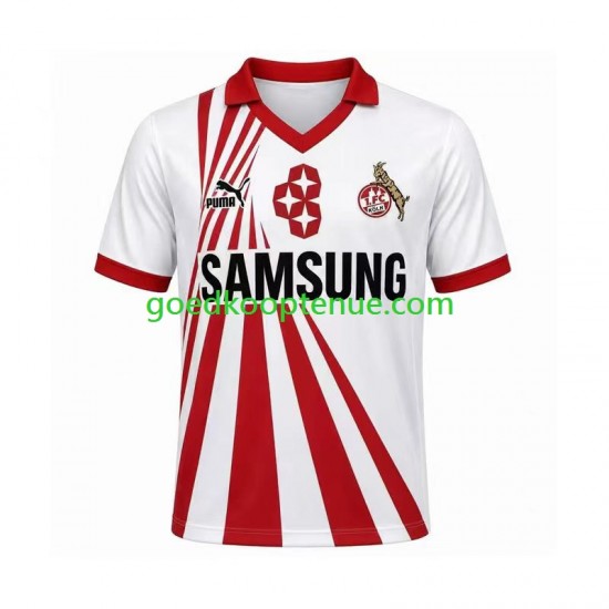 Thuis Retro Tenue van FC Köln 1990 1991 Heren Korte Mouw