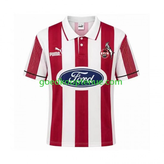 Thuis Retro Tenue van FC Köln 1995 1996 Heren Korte Mouw