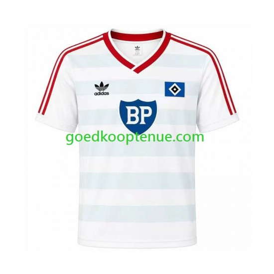 Uit Retro Tenue van Hamburger SV 1986 Heren Korte Mouw