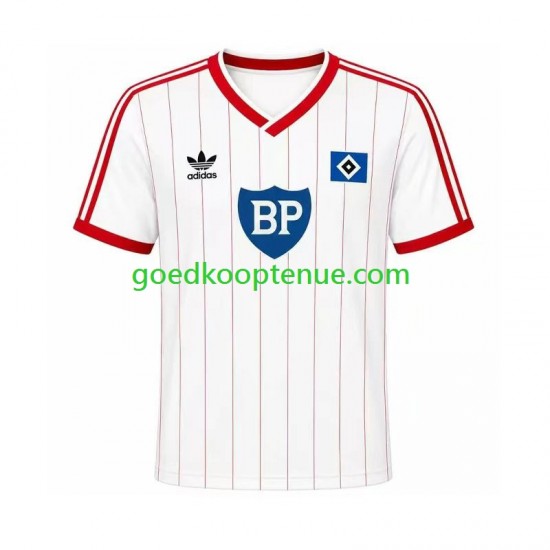Thuis Retro Tenue van Hamburger SV 1984 Heren Korte Mouw