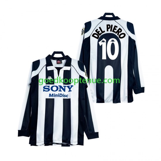 Thuis Retro Tenue van Juventus DEL PIERO 10 1997 Heren 1998 Lange Mouw