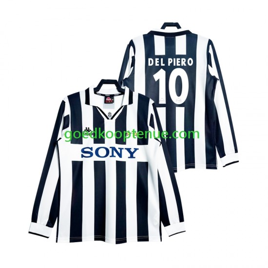 Thuis Retro Tenue van Juventus DEL PIERO 10 1997 Heren Lange Mouw