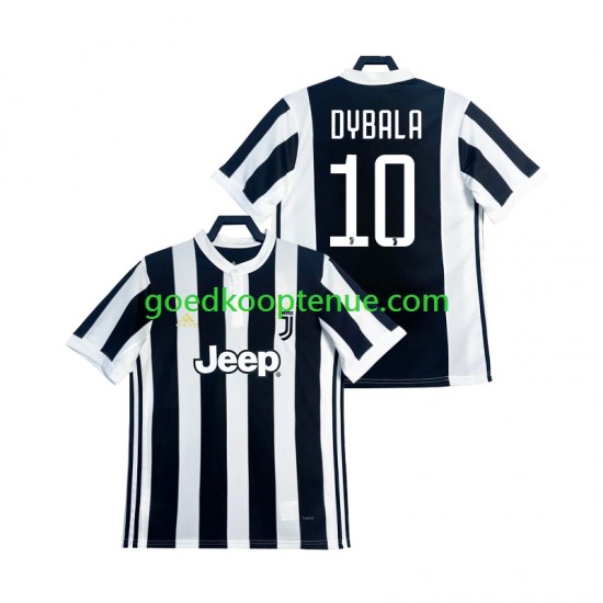 Thuis Retro Tenue van Juventus DYBALA 21 2017 2018 Heren Korte Mouw