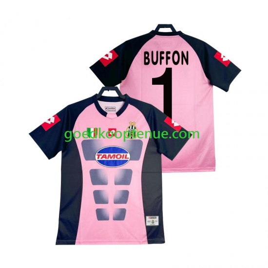 Uit Retro Tenue van Juventus Keepersshirt Buffon 1 Heren 2002-2003 Korte Mouw