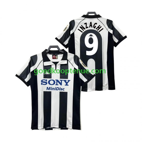 Thuis Retro Tenue van Juventus INZAGHI 9 1997 Heren 1998 Korte Mouw