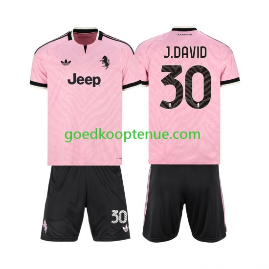 Uit Tenue van Juventus Jonathan David 30 Kind 2-13 jaar 2026-27 Korte Mouw