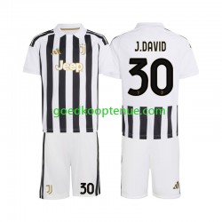 Thuis Tenue van Juventus Jonathan David 30 Kind 2-13 jaar 2026-27 Korte Mouw