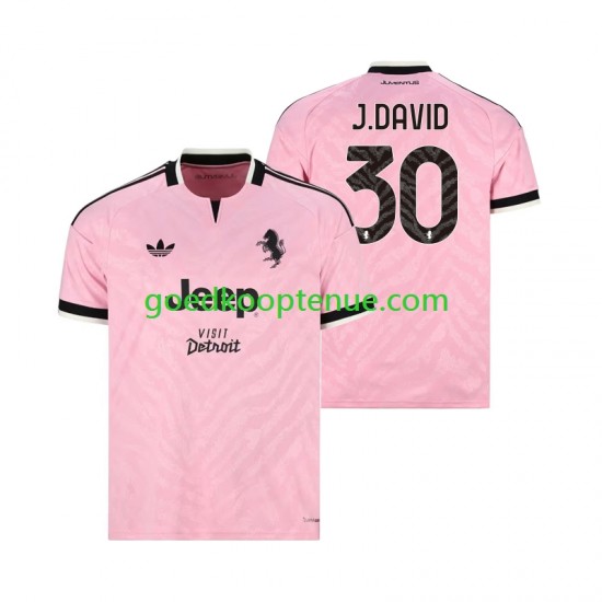 Uit Tenue van Juventus Jonathan David 30 Heren 2026-27 Korte Mouw