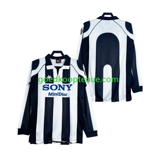 Thuis Retro Tenue van Juventus 1997 Heren 1998 Lange Mouw