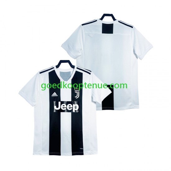 Thuis Retro Tenue van Juventus 2018 2019 Heren Korte Mouw