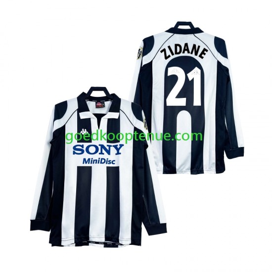 Thuis Retro Tenue van Juventus ZIDANE 21 1997 Heren 1998 Lange Mouw